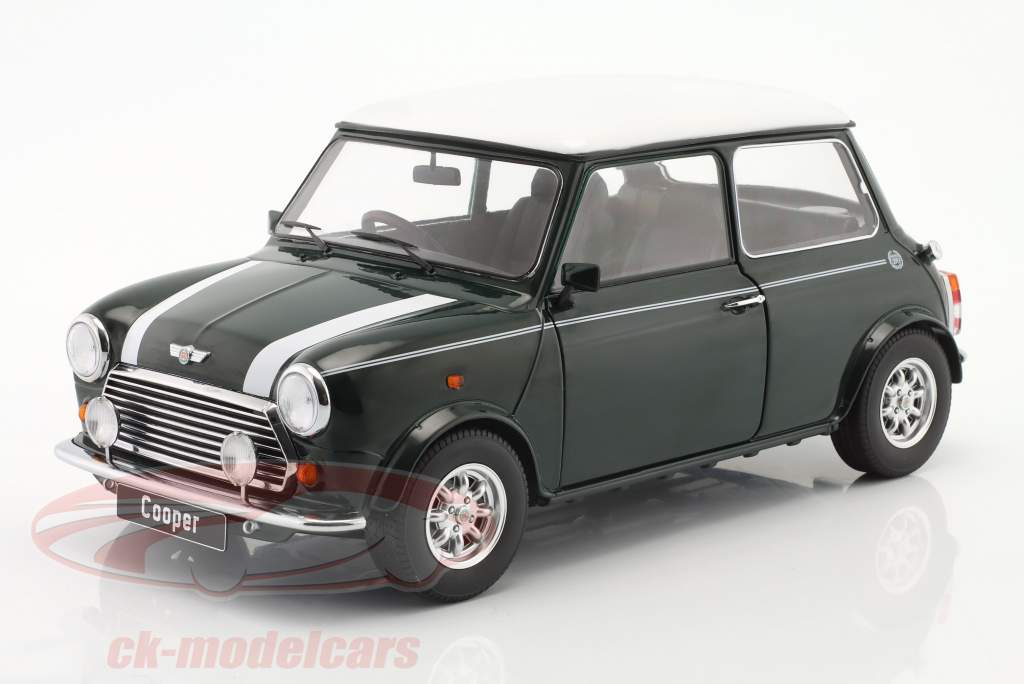 Mini Cooper verde oscuro / Blanco RHD 1:12 KK-Scale
