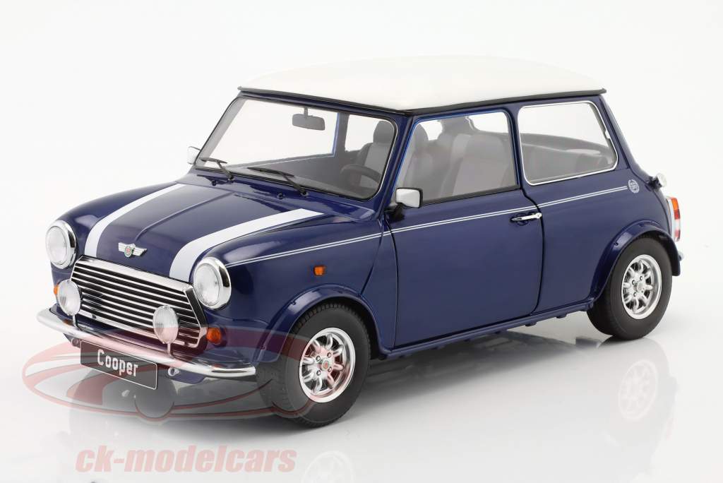 Mini Cooper blue metallic / white LHD 1:12 KK-Scale