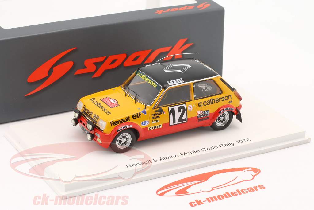 Renault 5 Alpine #12 3ro reunión Monte Carlo 1978 Frequelin, Delaval 1:43 Spark