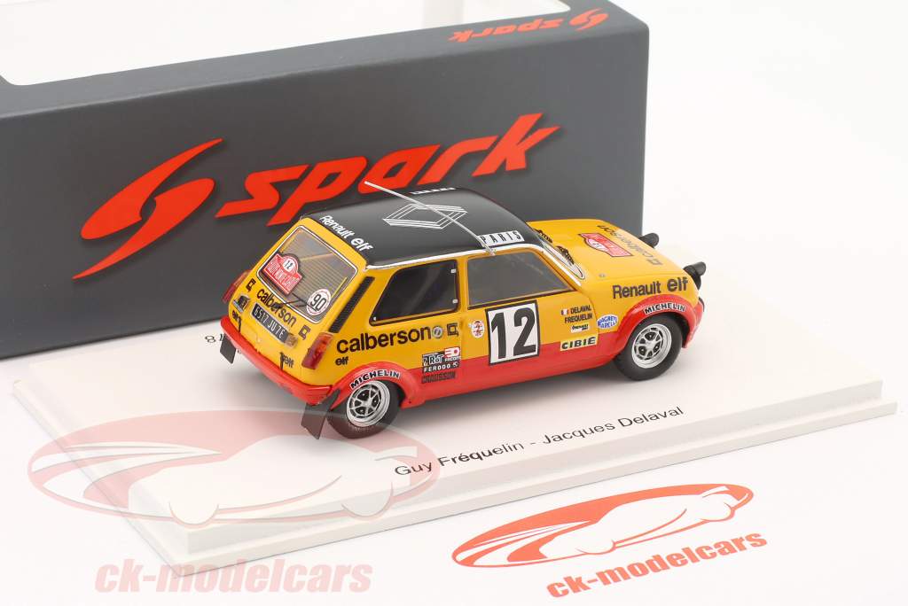 Renault 5 Alpine #12 3ro reunión Monte Carlo 1978 Frequelin, Delaval 1:43 Spark