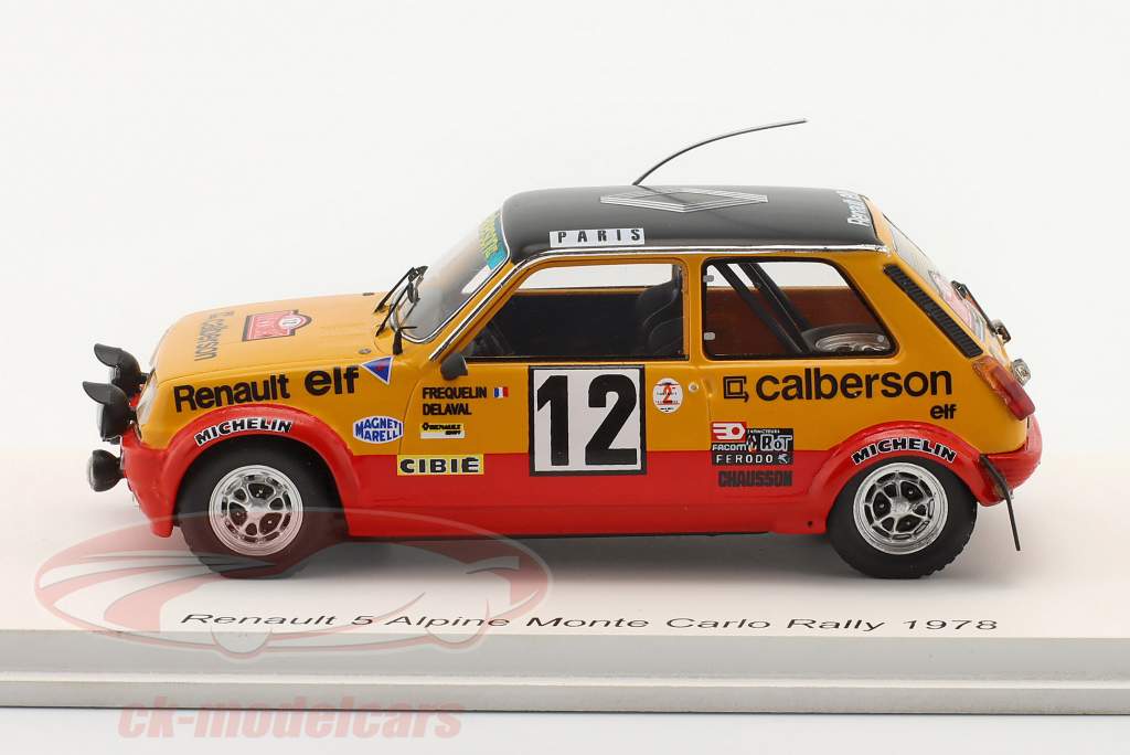 Renault 5 Alpine #12 3ro reunión Monte Carlo 1978 Frequelin, Delaval 1:43 Spark