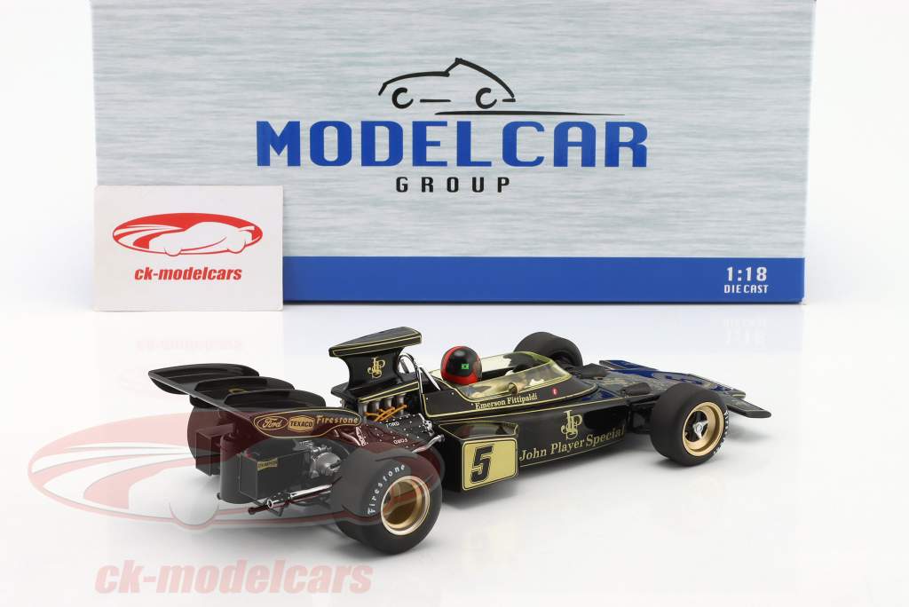 E. Fittipaldi Lotus 72D #5 winner Spain GP formula 1 World Champion 1972 1:18 MCG