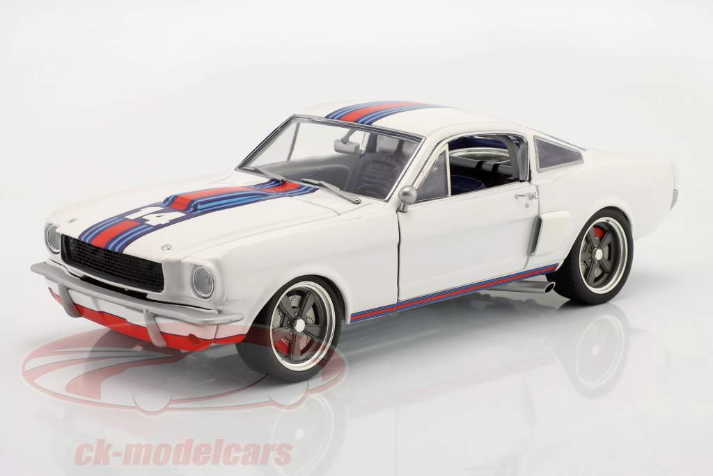 Shelby GT350R Street Fighter LeMans #14 1965 weiß / blau / rot 1:18 GMP