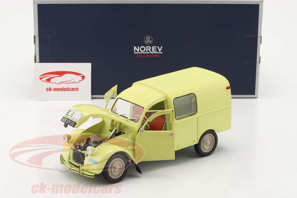Citroen 2CV Fourgonnette AK350 建設年 1966 pastis 黄 1:18 Norev