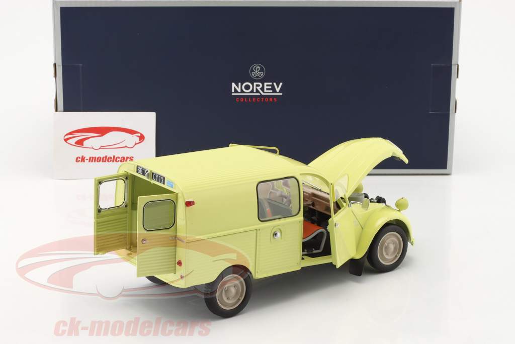 Citroen 2CV Fourgonnette AK350 建設年 1966 pastis 黄 1:18 Norev