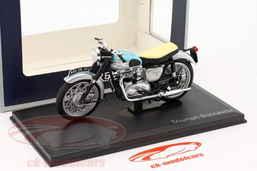 Norev 1:18 Triumph Bonneville year 1959 light blue / silver
