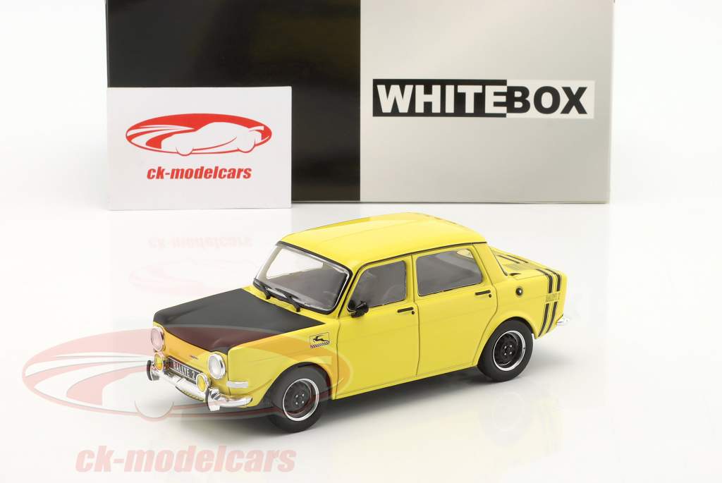 Simca 1000 Rallye2 amarillo / negro 1:24 WhiteBox