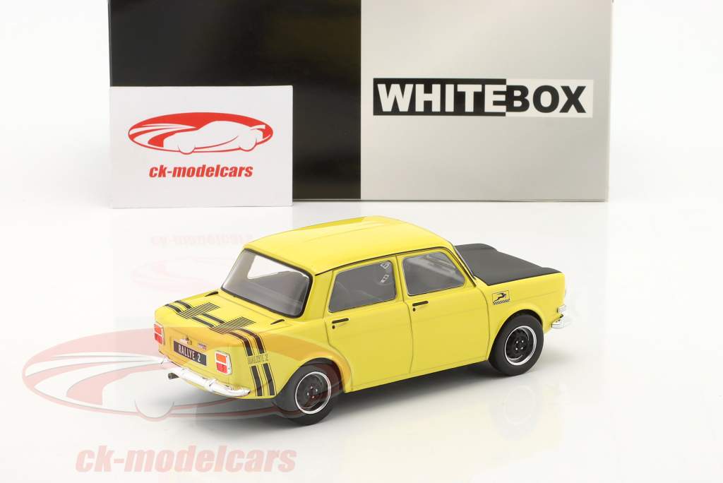 Simca 1000 Rallye2 jaune / noir 1:24 WhiteBox