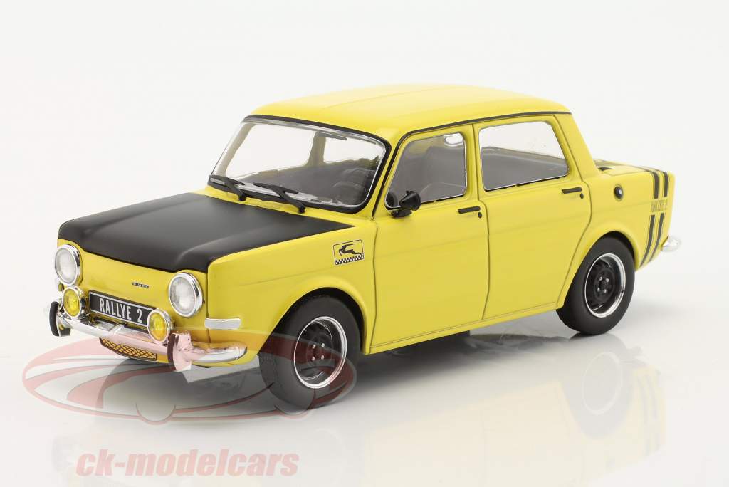 Simca 1000 Rallye2 amarillo / negro 1:24 WhiteBox