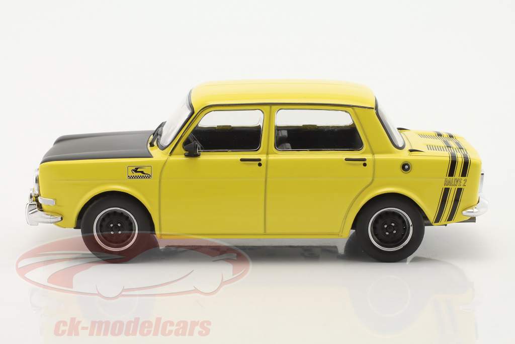 Simca 1000 Rallye2 gelb / schwarz 1:24 WhiteBox