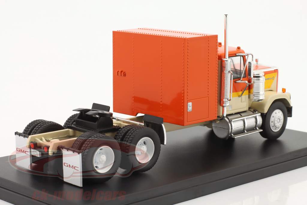 GMC General Sattelzugmaschine Baujahr 1980 orange / beige / gelb 1:43 Ixo