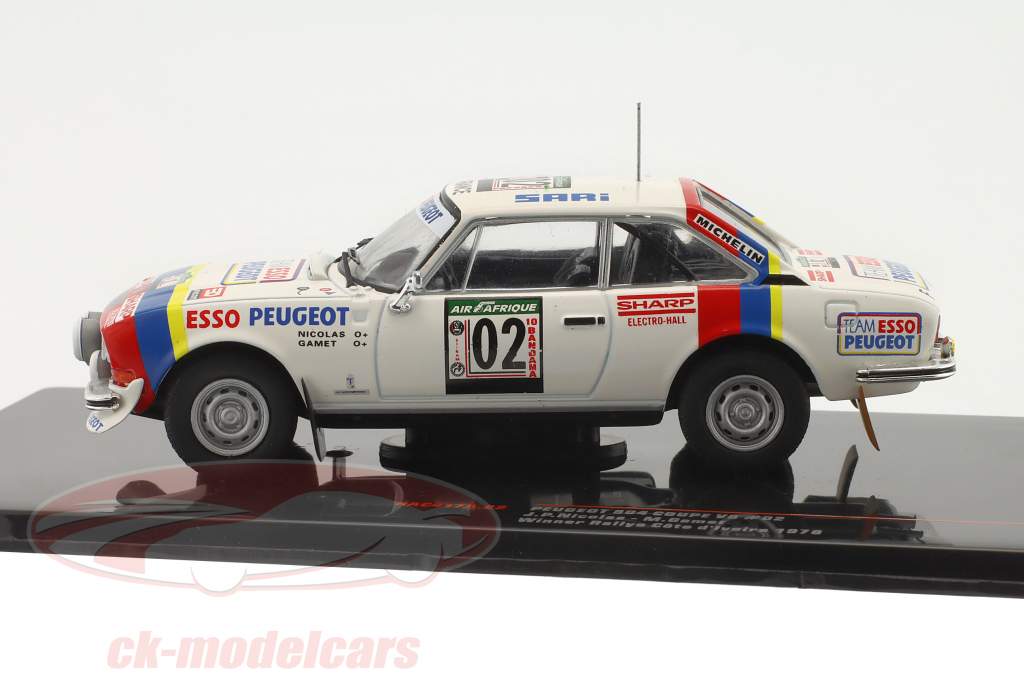 Peugeot 504 Coupe V6 #02 Winner Rallye Ivory Coast 1978 Nicolas, Gamet 1:43 Ixo