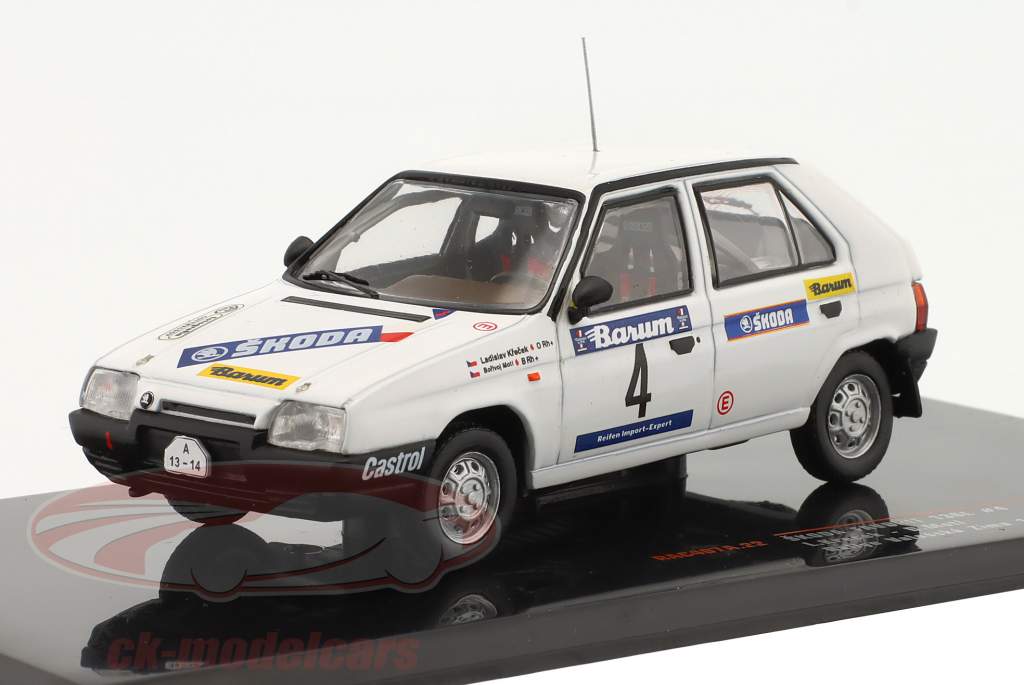 Skoda Favorit 136 L #4 6 Rallye Valasska Zima 1989 Krecek, Motl 1:43 Ixo