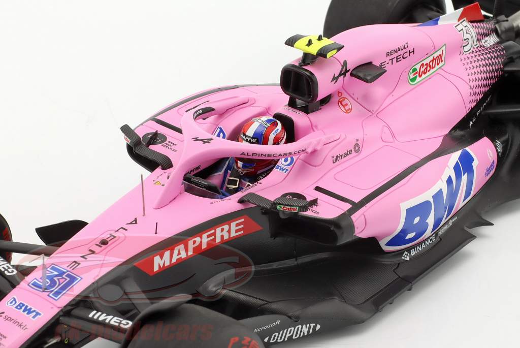 Esteban Ocon Alpine A522 #31 Baréin GP fórmula 1 2022 1:18 Spark