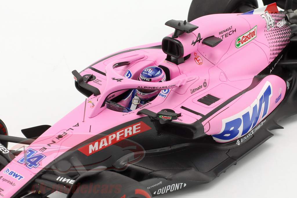 Fernando Alonso Alpine A522 #14 Bahrein GP Fórmula 1 2022 1:18 Spark