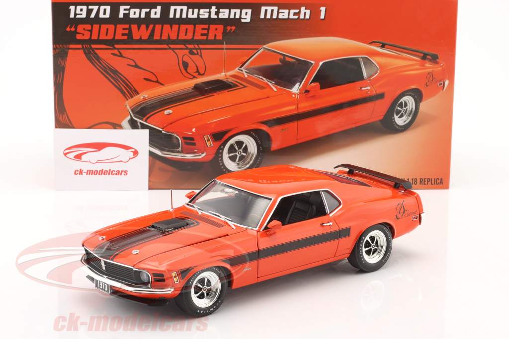 Ford Mustang Mach 1 Sidewinder Byggeår 1970 rød 1:18 GMP