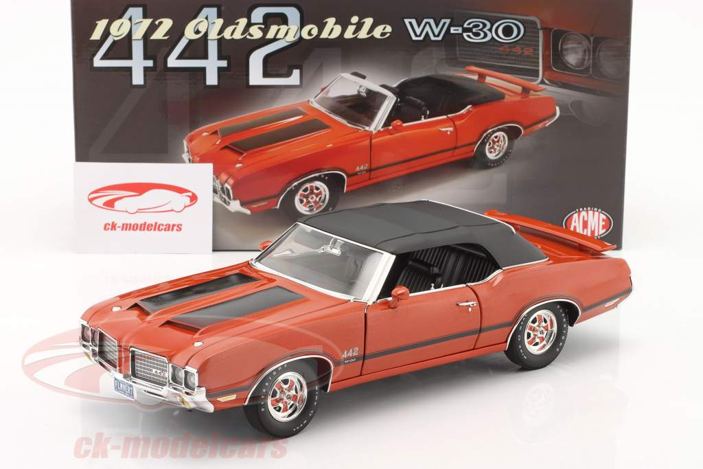 Oldsmobile 442 W-30 cabriolet Byggeår 1972 flamme orange 1:18 GMP