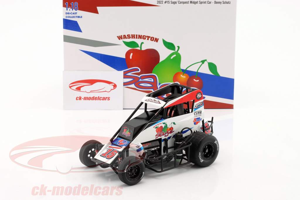 Sage / Carquest Midget Sprint Car 2022 #15 Donny Schatz 1:18 GMP