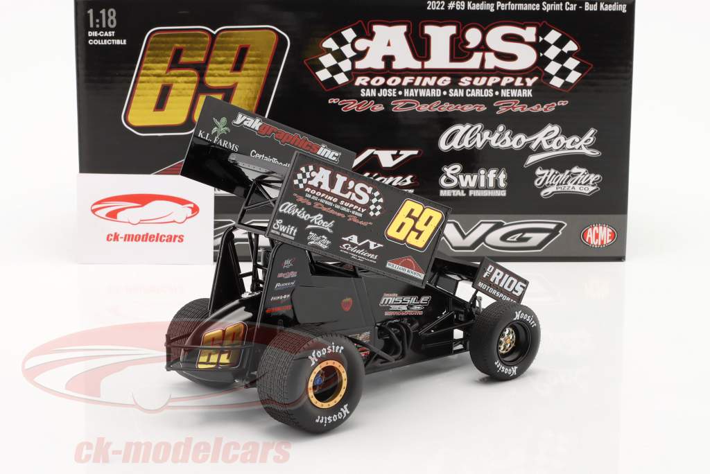 Keading Performance Sprint Car 2022 #69 Bud Keading 1:18 GMP