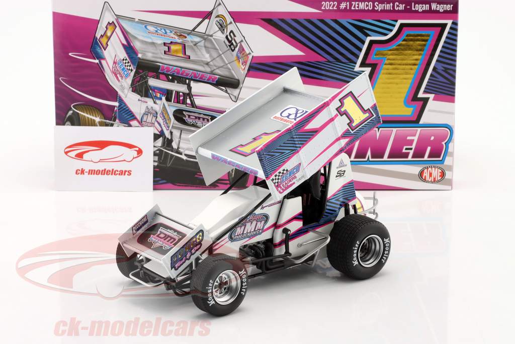 ZEMCO Sprint Car 2022 #1 Logan Wagner 1:18 GMP