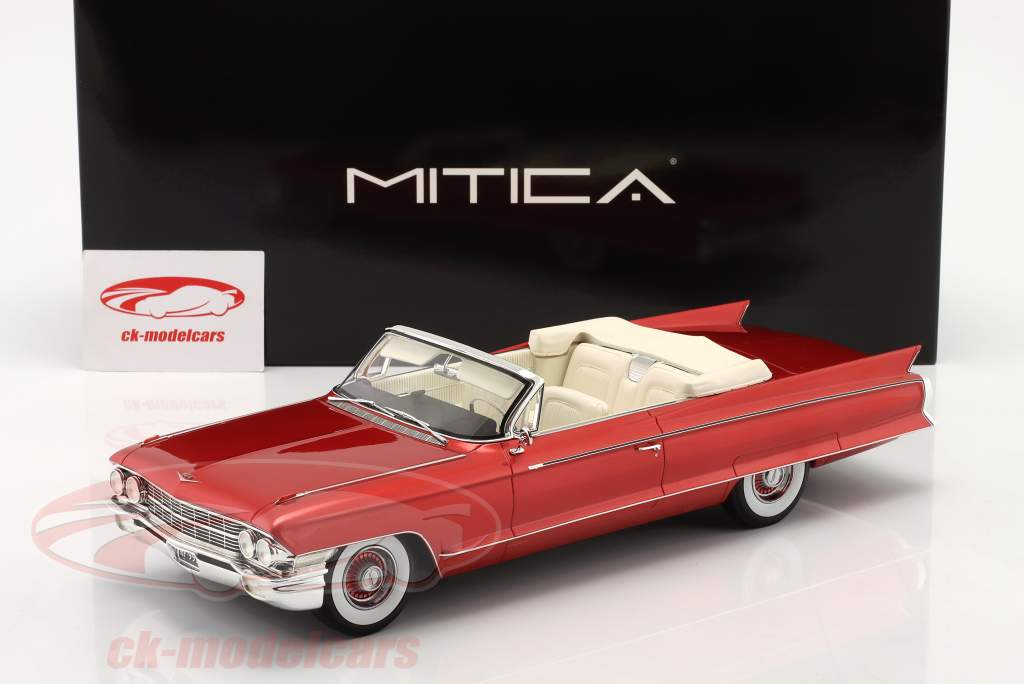 Cadillac Eldorado Biarritz Cabrio Open Год постройки 1962 темно-красный металлический 1:18 Mitica