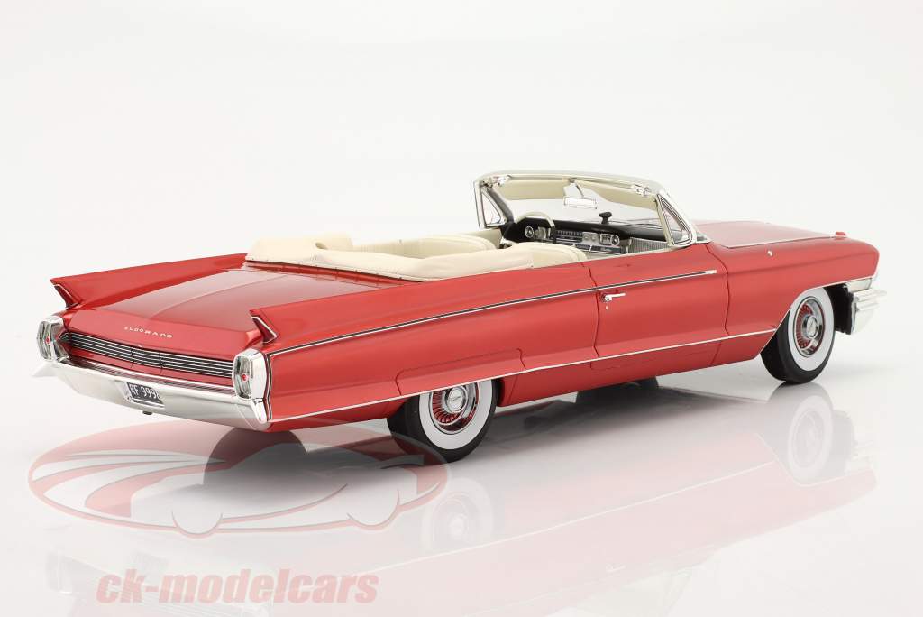 Cadillac Eldorado Biarritz Cabrio Open Год постройки 1962 темно-красный металлический 1:18 Mitica