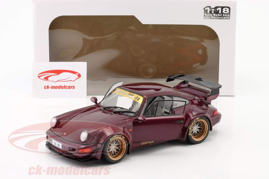 Porsche 911 (964) RWB Rauh-Welt Hekigyoku Baujahr 2022 violett 1:18 Solido