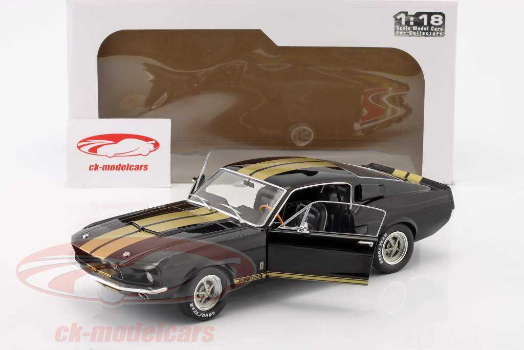 Ford Mustang Shelby GT500 Anno di costruzione 1967 Nero / oro 1:18 Solido