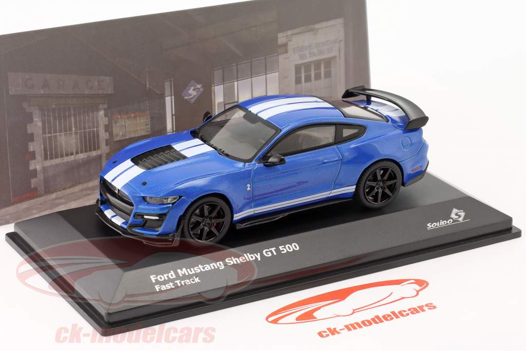 Ford Mustang Shelby GT500 Fast Track 2020 performance blå 1:43 Solido