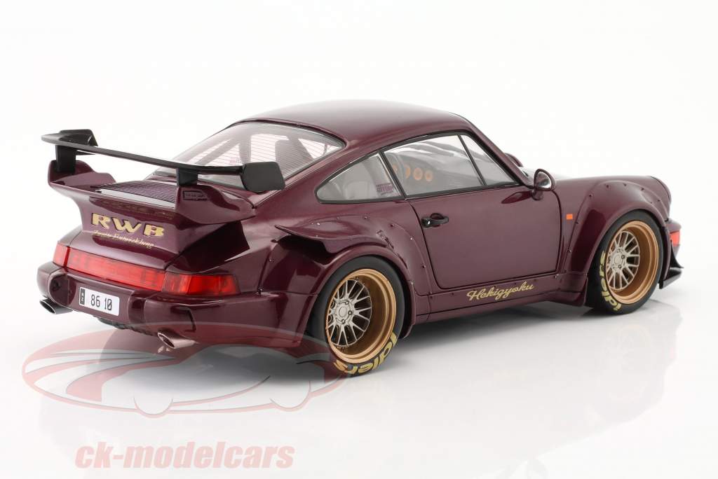 Porsche 911 (964) RWB Rauh-Welt Hekigyoku Baujahr 2022 violett 1:18 Solido