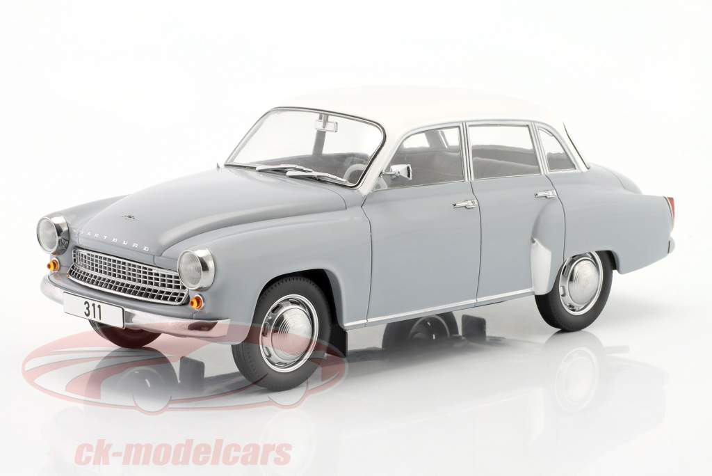 Wartburg 312 grijs / wit 1:18 ModelCar Group