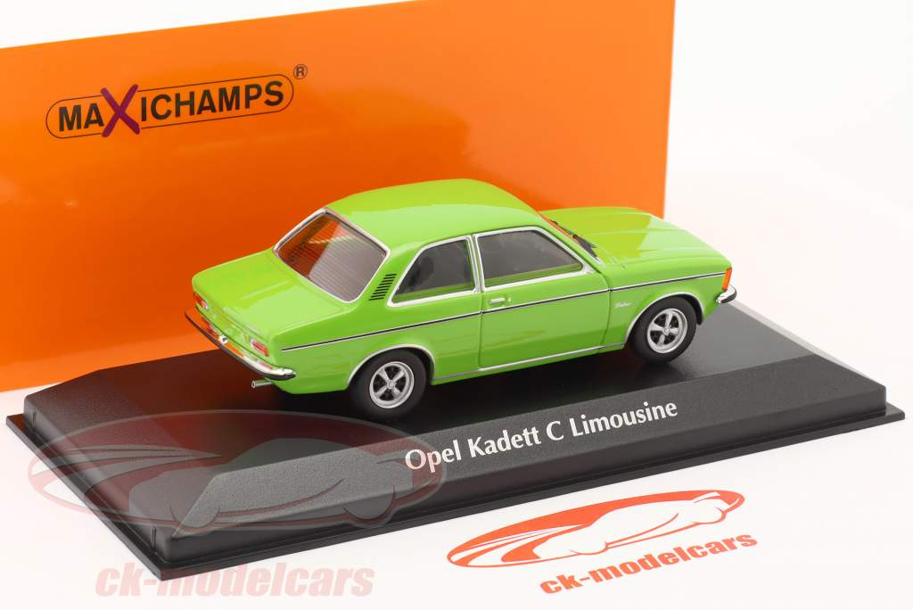 Opel Kadett C limousine Anno di costruzione 1978 verde 1:43 Minichamps