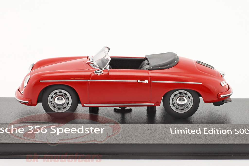 Porsche 356 Speedster Byggeår 1956 rød 1:43 Minichamps
