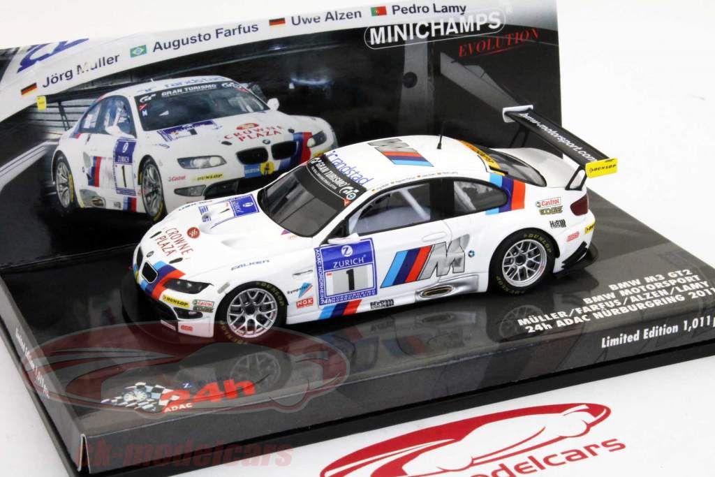 BMW M3 GT2 24h ニュル winner2010 ミニチャンプス 18 Minichamps 1:43 BMW M3 GT2＃1 24 ADACニュルブルクリンク2011