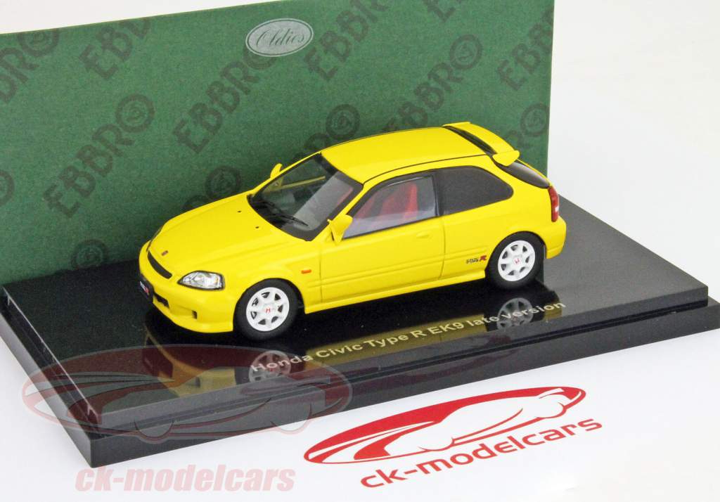 本田思域R型EK9黄色EBBRO 1:43