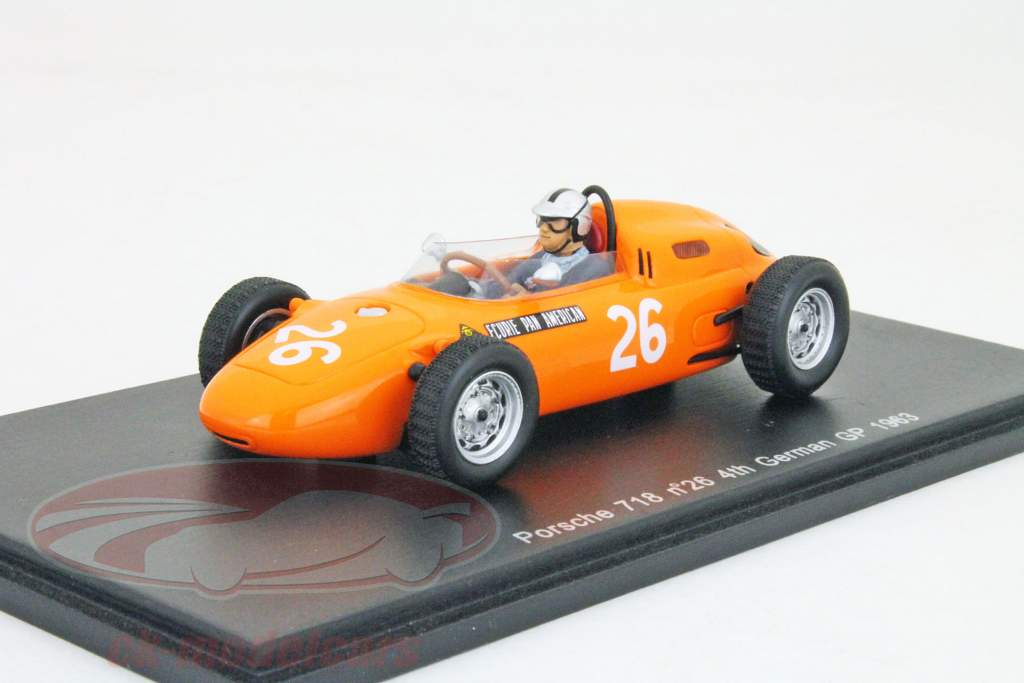 ゲルハルトMitterはポルシェ718＃26フォーミュラ1 1963年ドイツGP第4回1:43スパーク
