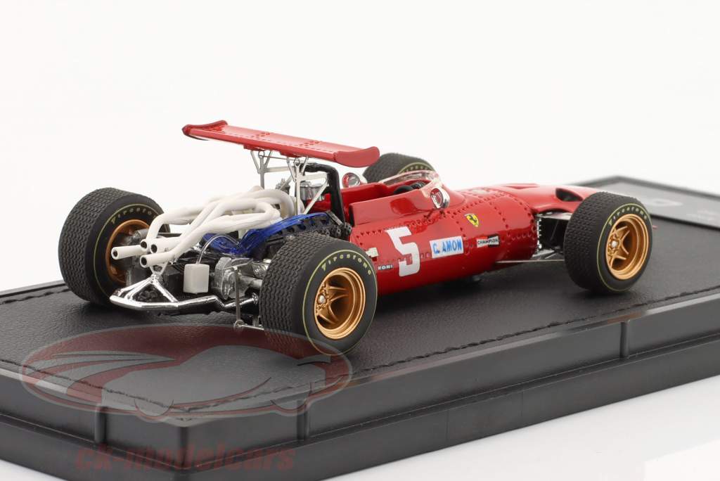 Chris Amon Ferrari 312 #5 2do británico GP fórmula 1 1968 1:43 GP Replicas