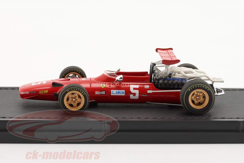 Chris Amon Ferrari 312 #5 2do británico GP fórmula 1 1968 1:43 GP Replicas