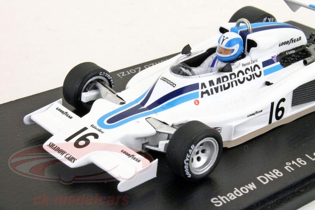 Renzo Zorzi Shadow DN8 #16 Formula 1 1977 GP Lang Beach 1:43 Spark