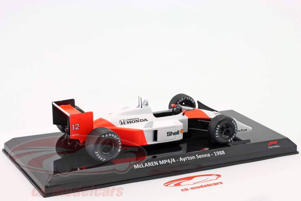 Ayrton Senna McLaren MP4/4 #12 F1 Campeão mundial 1988 1:24 Premium Collectibles