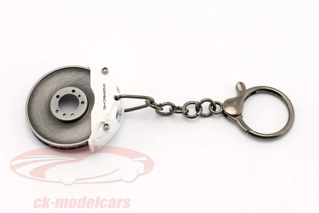 Porsche porte-clés disque de frein blanc