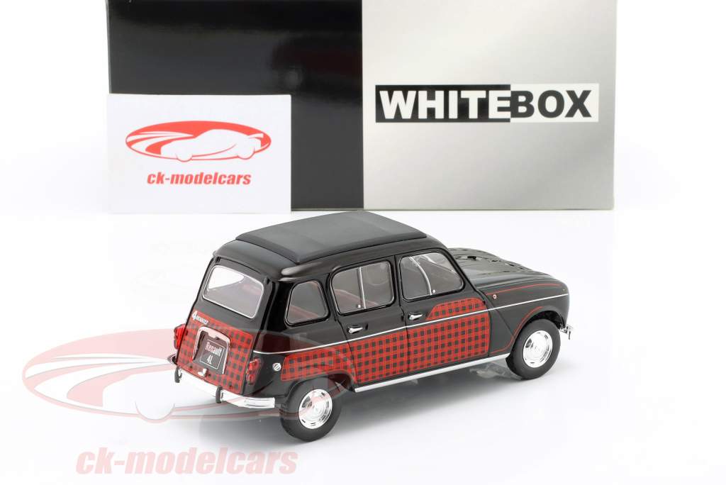 Renault 4L Parisienne ano de construção 1964 preto / vermelho 1:24 WhiteBox