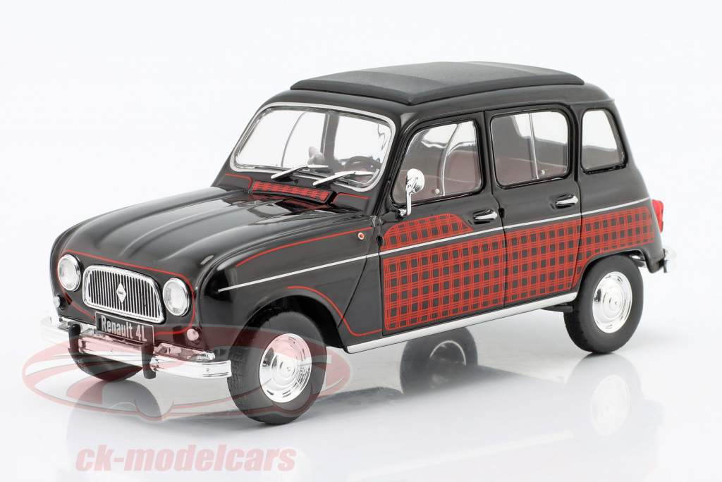 Renault 4L Parisienne ano de construção 1964 preto / vermelho 1:24 WhiteBox