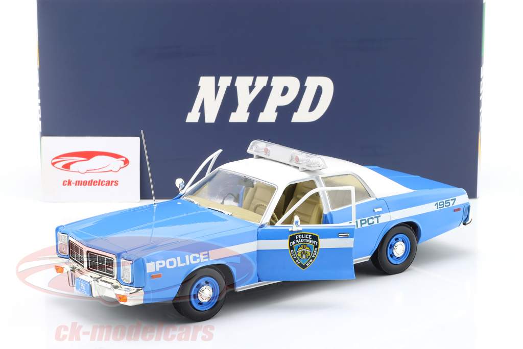 Dodge Monaco NYPD 1978 blå / hvid 1:18 Greenlight