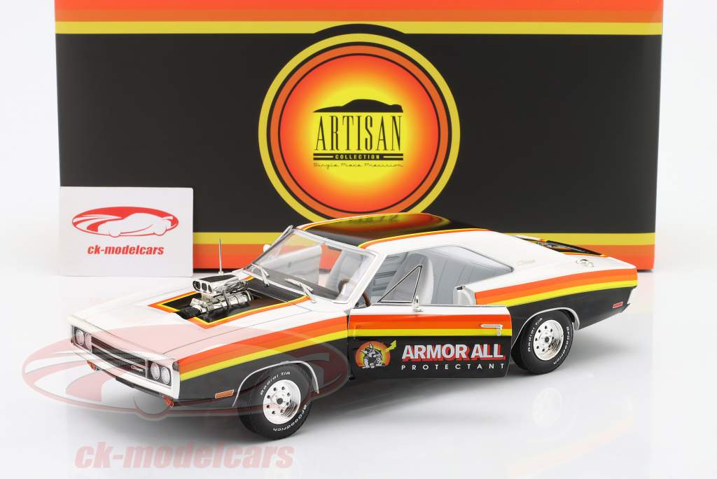 Dodge Charger Blown Engine Armor All ano de construção 1970 1:18 Greenlight