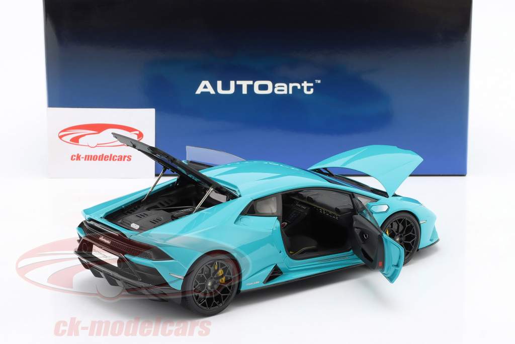 Lamborghini Huracan Evo Anno di costruzione 2019 glauco blu 1:18 AutoArt