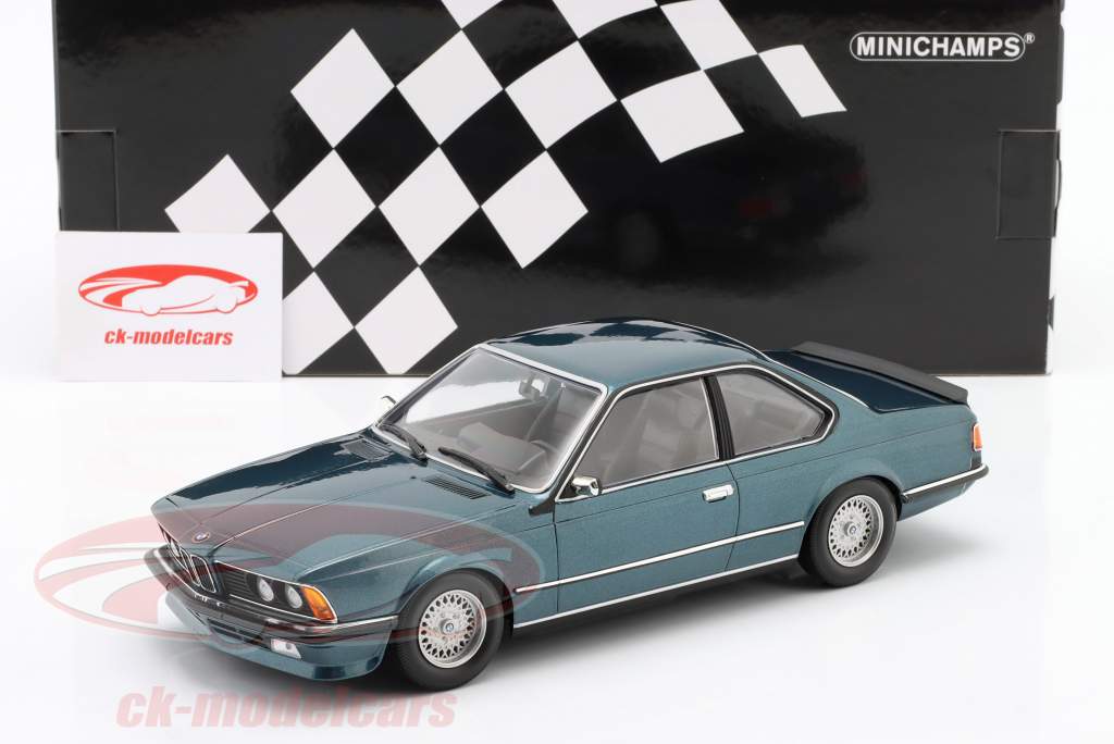 BMW 635 CSi Baujahr 1982 petrolblau metallic 1:18 Minichamps