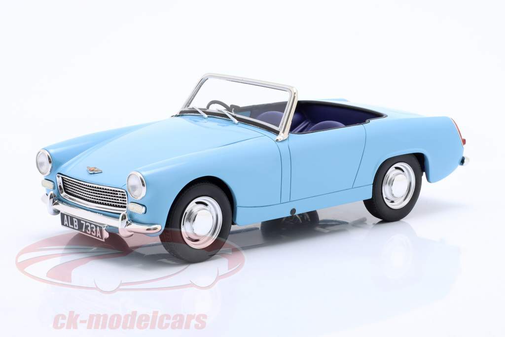Austin Healey Sprite MK2 cabriolet Bouwjaar 1961 blauw metalen 1:18 Cult Scale