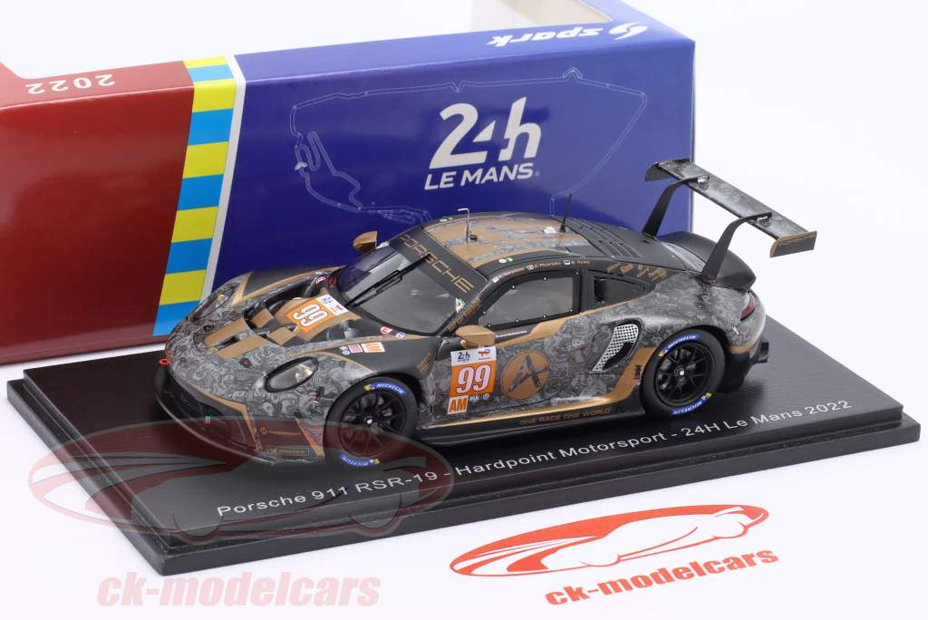 Porsche 911 RSR-19 #99 24h LeMans 2022 Hardpoint Motorsport 1:43 Spark