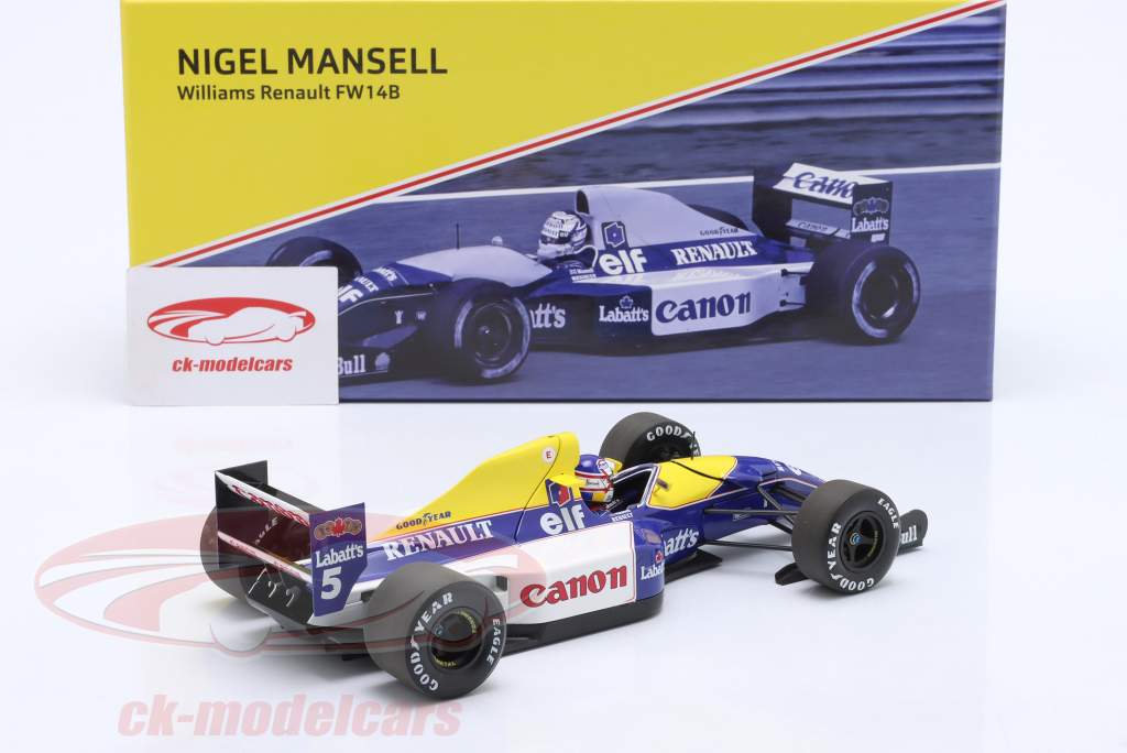Nigel Mansell Williams FW14B #5 Formel 1 Weltmeister 1992 1:18 Minichamps